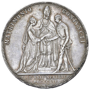 reverse: Austria. Francesco Giuseppe I (1848-1916). 1 Gulden 1854.