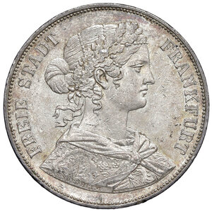 obverse: Germania, Francoforte. Città libera di Francoforte (1807-1866). Doppio Tallero 1861.