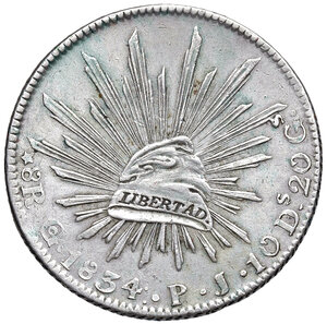 reverse: Messico. Repubblica Federale (1823-1905). 8 Reales 1834.