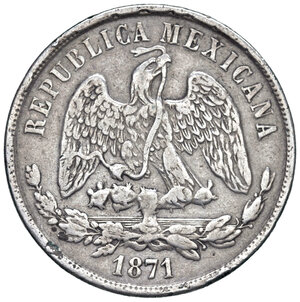 obverse: Messico. Repubblica Federale (1823-1905). 1 Peso 1871.