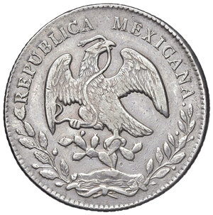 obverse: Messico. Repubblica Federale (1823-1905). 8 Reales 1877.