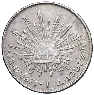 reverse: Messico. Repubblica Federale (1823-1905). 8 Reales 1877.