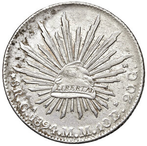 reverse: Messico. Repubblica Federale (1823-1905). 8 Reales 1894.
