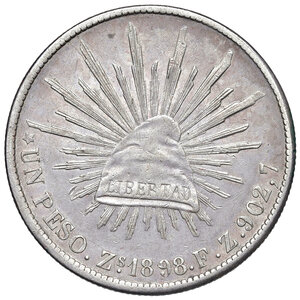 reverse: Messico. Repubblica Federale (1823-1905). 1 Peso 1898.