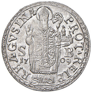obverse: Ragusa. Repubblica di Ragusa (1294-1803). 1 Perpero 1709.