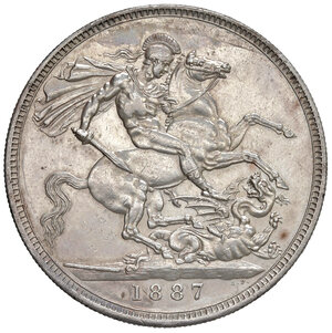 reverse: Regno Unito. Victoria (1837-1901). 1 Corona 1887.