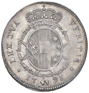 reverse: Granducato di Toscana. Ferdinando III di Lorena (1790-1824). 2 Paoli 1791.
