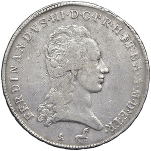 obverse: Granducato di Toscana. Ferdinando III di Lorena (1790-1824). Francescone 1794.