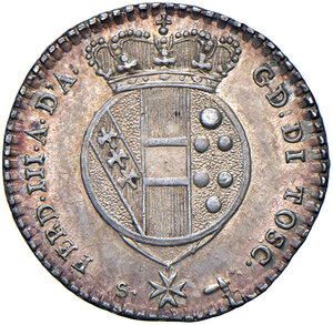obverse: Granducato di Toscana. Ferdinando III di Lorena (1790-1824). 10 Soldi 1821.
