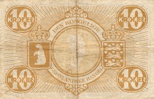 reverse: Groenlandia. 10 Kroner. 