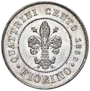 obverse: Firenze. Governo Provvisorio di Toscana (1859-1860). Fiorino 1859.