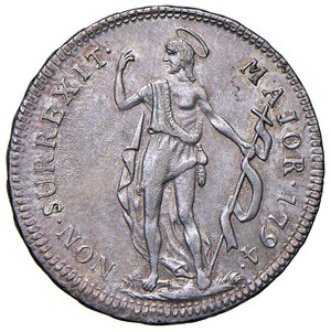 reverse: Repubblica di Genova. Dogi Biennali III Fase (1637-1797). 1 Lira 1794.