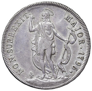 reverse: Repubblica di Genova. Dogi Biennali III Fase (1637-1797). 4 Lire 1796.