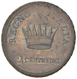 reverse: Napoleone I Bonaparte. Re d Italia (1805-1814). 2 Centesimi Progetto.