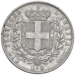 reverse: Re Eletto. Vittorio Emanuele II (1859-1861). 5 Lire 1860.