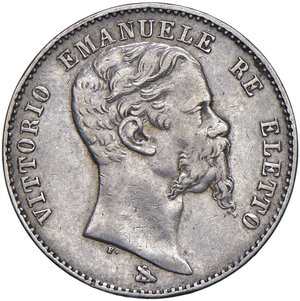 obverse: Re Eletto. Vittorio Emanuele II (1859-1861). 2 Lire 1860.