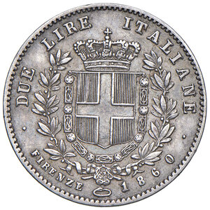 reverse: Re Eletto. Vittorio Emanuele II (1859-1861). 2 Lire 1860.