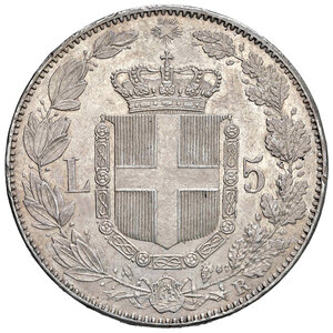 reverse: Umberto I (1878-1900). 5 Lire 1879.