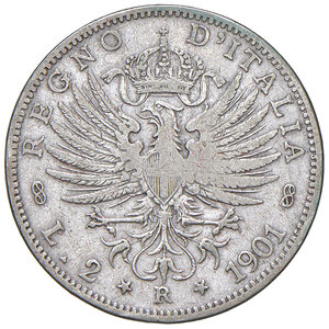 reverse: Vittorio Emanuele III (1900-1943). 2 Lire 1901.