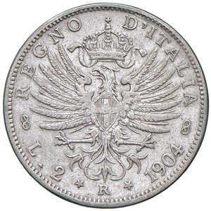 reverse: Vittorio Emanuele III (1900-1943). 2 Lire 1904.