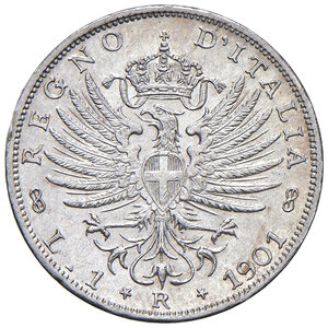 reverse: Vittorio Emanuele III (1900-1943). 1 Lira 1901.