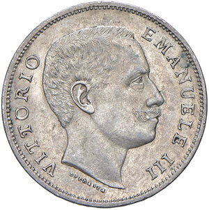 obverse: Vittorio Emanuele III (1900-1943). 1 Lira 1902.