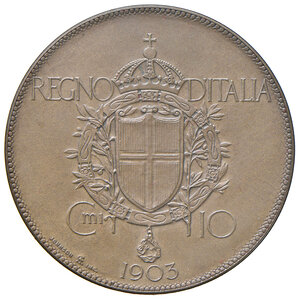 reverse: Vittorio Emanuele III (1900-1943). 10 Centesimi PROGETTO 1903.