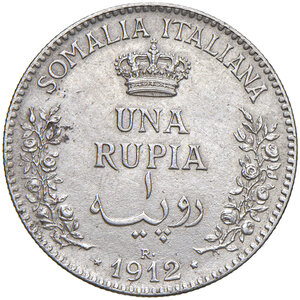 reverse: Somalia Italiana. Vittorio Emanuele III (1909-1925). 1 Rupia 1912.