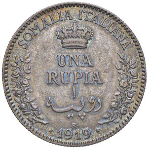 reverse: Somalia Italiana. Vittorio Emanuele III (1909-1925). 1 Rupia 1919.