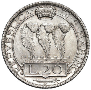 obverse: Vecchia Monetazione (1864-1938). 20 Lire 1932.