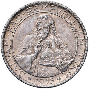 reverse: Vecchia Monetazione (1864-1938). 20 Lire 1933.