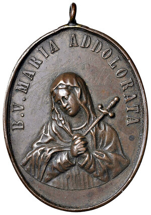 obverse: XIX Secolo. Beata Vergine Maria Addolorata. 