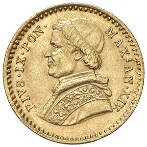 obverse: Stato Pontificio. Pio IX (1846-1870). 2,5 Scudi 1859 Anno XIV.