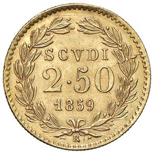 reverse: Stato Pontificio. Pio IX (1846-1870). 2,5 Scudi 1859 Anno XIV.