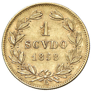 reverse: Stato Pontificio. Pio IX (1846-1870). 1 Scudo 1858 Anno XIII.