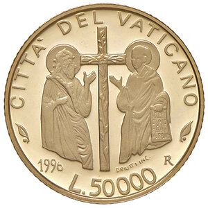 reverse: Giovanni Paolo II (1978-2001). 50000 Lire 1996.