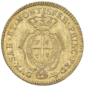 reverse: Carlo Emanuele III (1730-1773). Doppia 1772.