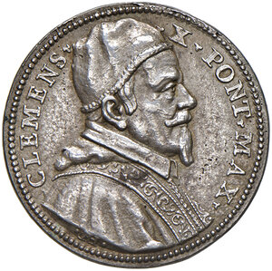 obverse: SD Stato Pontificio. Clemente X (1670-1676). Lavanda dei Piedi del Giovedì Santo. R2.