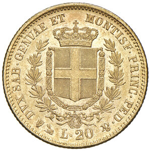 reverse: Regno di Sardegna. Vittorio Emanuele II (1849-1861). 20 Lire 1853. Genova.