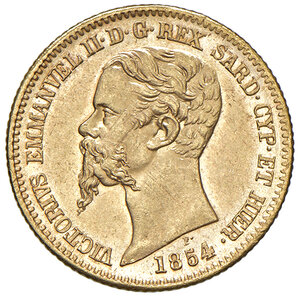 obverse: Regno di Sardegna. Vittorio Emanuele II (1849-1861). 20 Lire 1854. Genova.