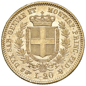 reverse: Regno di Sardegna. Vittorio Emanuele II (1849-1861). 20 Lire 1855. Torino.