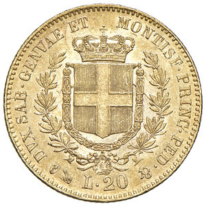 reverse: Regno di Sardegna. Vittorio Emanuele II (1849-1861). 20 Lire 1860. Genova.