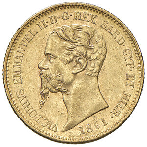 obverse: Regno di Sardegna. Vittorio Emanuele II (1849-1861). 20 Lire 1861. Torino.