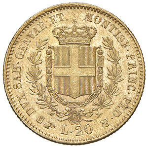 reverse: Regno di Sardegna. Vittorio Emanuele II (1849-1861). 20 Lire 1861. Torino.