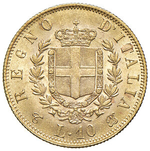 reverse: Vittorio Emanuele II (1861-1878). 10 Lire 1863. Torino.