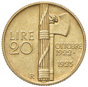 reverse: Vittorio Emanuele III (1900-1943). 20 Lire 1923.