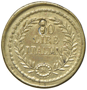 obverse: Italia. Peso Monetale. 80 Lire Italiane Sec.