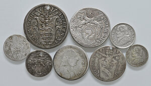obverse: Varie Stato Pontificio. Insieme di 8 Monete in Argento.