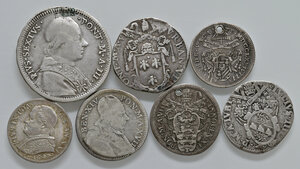 obverse: Varie Stato Pontificio. Insieme di 7 Monete in Argento.