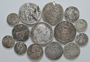 obverse: Varie Stato Pontificio. Insieme di 14 Monete in Argento.